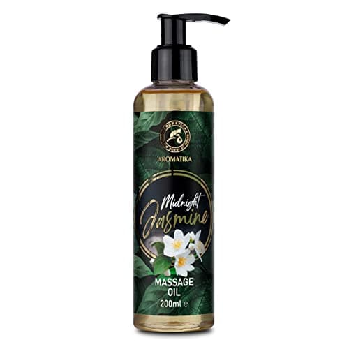 Image of Massage Oil Jasmine 200ml - Body Oil with Jasmine Oil - Almond Oil - Grape Seed Oil - Peach Kernel Oil - Jojoba Oil - Body Care Oil - Enjoyable Massage - Relaxation Oil