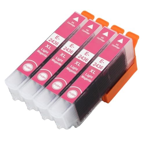 Image of Go Inks Compatible 24XL Light Magenta Ink Cartridge – 4 Pack XL Multipack replaces T2436 for Epson Expression XP-55, XP-65, XP-750, XP-760, XP-850, XP-860, XP-950, XP-960, XP-970-12ml