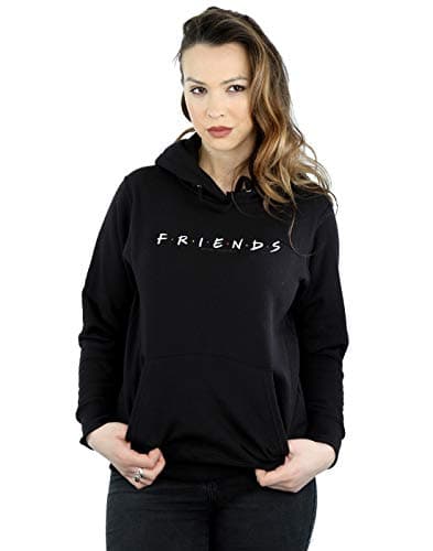 Image of Absolute Cult Friends Women's Text Logo Hoodie Black Small