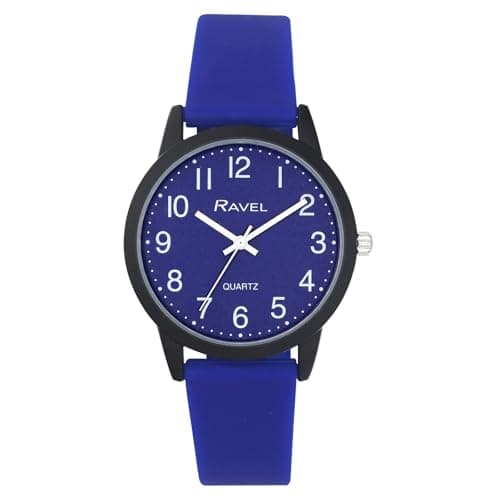 Image of Ravel - Summer in Black Silicone Watch (37mm case) - Analogue Quartz - R1814.66 - Oxford Blue