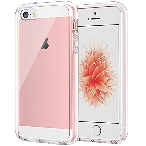 Image of JETech Case for iPhone SE 2016 (Not for 2020), iPhone 5s and iPhone 5, Non-Yellowing Shockproof Phone Bumper Cover, Anti-Scratch Clear Back (Clear)
