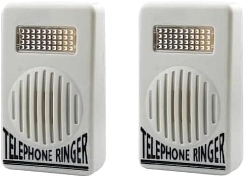 Image of 2Pcs White Telephone Ringer Amplifier Bell Extra-Loud Telephone/Phone Ringer Use Safety Small in Size and Light in Weight,Landline Phones,Telephones and Accessories