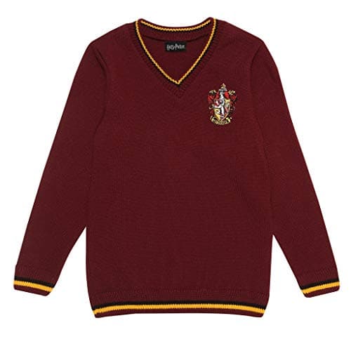Image of Harry Potter Gryffindor House Knitted Jumper, Kids, 5-13 Years, Burgundy, Official Merchandise