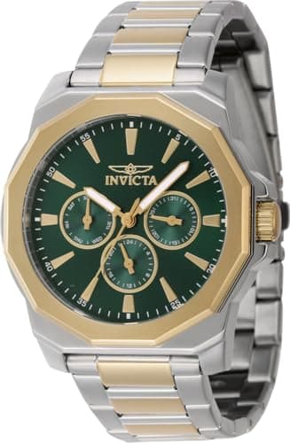 Image of Invicta Speedway 46847 Men's Watch - Waterproof - Analogue - Quartz Movement - Stainless Steel with Green dial - 42mm