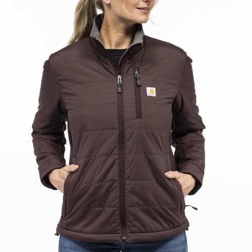 Image of Carhartt Women's Winter Jacket Relaxed Fit Light Insulated, Blackberry, XS
