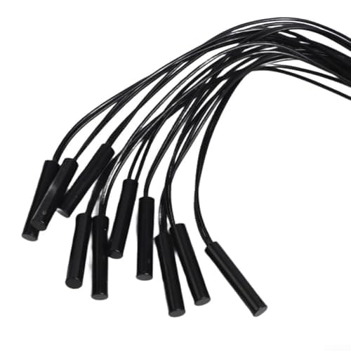 Image of 10 Pack Magnetic Reed Proximity Switches Cylindrical Design with Plastic Seal, Detection Distance 6 30mm for Sensors