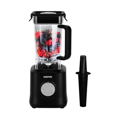 Image of GEEPAS Professional Blender 2000W | Jug Blender Smoothie Maker with 5 Speed & Pulse Function | 2L Unbreakable PC Jar, Stainless Steel Blades with 6 wings, Smoothie, Overheat Protector, Anti-slip Base
