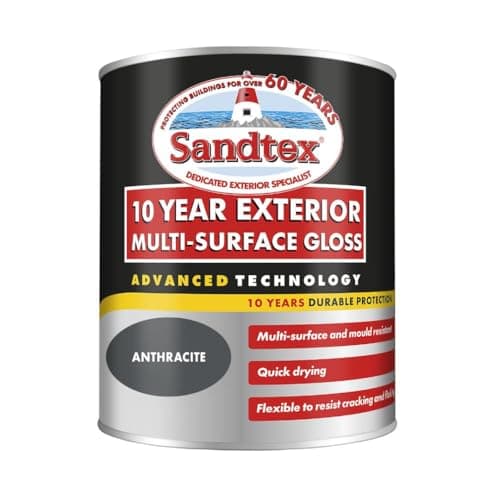 Image of Sandtex 10 Year Exterior Multi Surface Gloss 750ml Anthracite