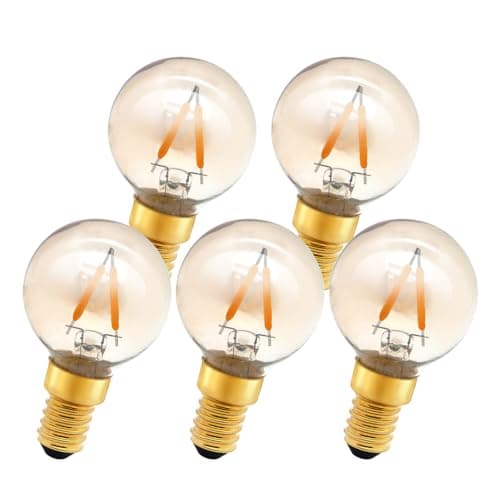 Image of Ruiandsion E14 LED Filament Light Bulb 12V 24V No Stroboscopic Eye Protection 100LM Warm White for Candles Ceiling Pendant Decorative Lightp Pack of 5
