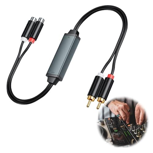 Image of RCA Noise Isolator - Ground Loop Noise Isolator and RCA Audio Hum Eliminator for Car Audio Systems, Home Stereo, Amplifiers, and Speakers - Eliminates Hum and Buzz from Ground Loops