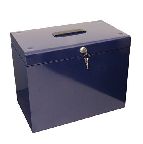 Image of A4 Home File Box & 5 Suspension Files - Blue