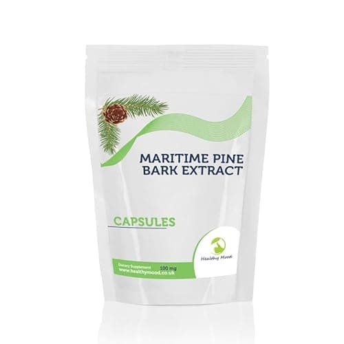 Image of Maritime Pine Bark 100mg 60Veg Capsules – Antioxidant Supplement for Circulation, Skin Health, and Immune Support