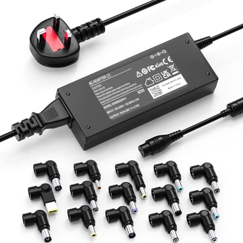 Image of 90W Universal Laptop Charger Compatible With Asus Dell HP Acer Lenovo IBM Toshiba Samsung Sony Fujitsu Gateway Notebook Ultrabook Chromebook Power Supply AC Adapter Cord with 16 Tips