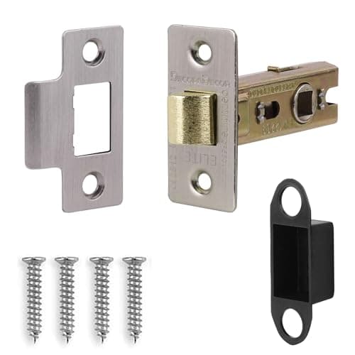Image of Decoranddecor 3 Inch Tubular Mortice Latch for Internal Doors, Fire Rated - 1 Pack - 57 mm Back Set - 76 mm Overall Length- Satin Nickel