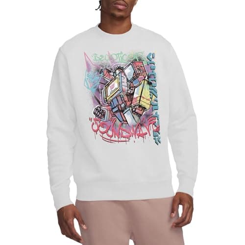 Image of Transformers Generations Street Style Decepticon Soundwave Unisex Sweatshirt, White, X-Large