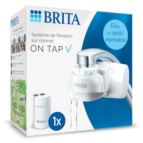 Image of BRITA Filtration system on tap V (included x1 water filter) – for filtered water with a pleasant taste instantly, directly from your kitchen tap.