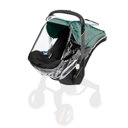Image of iNszkoos Baby Stroller Rain Cover Compatible with Doona Stroller & Catseat, Stroller Carrier Travel Raincover Accessory, Infant Pushchair Buggy Ventilated Rain Weather Shield with Easy Access Zipper