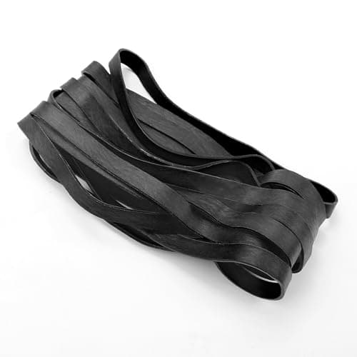 Image of Heavy Duty Rubber Bands 20 Pcs Black Large Thick Elastic Rubber Bands 20x1CM Trash Can Band Rope Strong Durable Wide Wrapping Bands for Industrial Home Office School File Folders Garbage Can