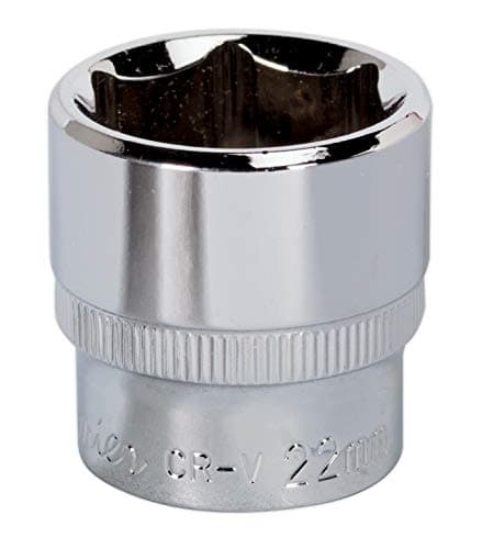 Image of Sealey Sp3822 Walldrive Socket 22Mm 3/8Sq Drive Fully Polished