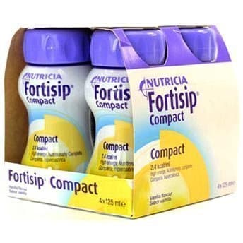 Image of Fortisip Compact 4x125ml (All Flavours) x2 (2 Boxes - 8x125ml) (Vanilla)