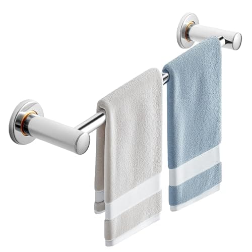 Image of Shoze Stainless Steel Towel Bar Rail Single Towel Rail Stainless Steel Bathroom Towel Holder Round Towel Bar Bail Towel Rails Wall Mounted For Kitchen Bathrooms (40CM)