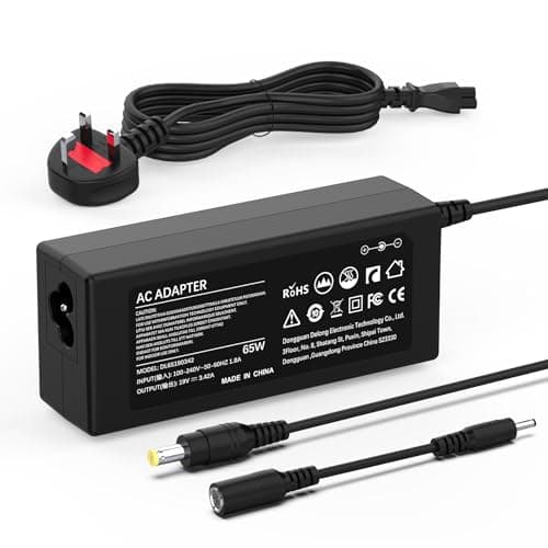 Image of BIUBOTY 65W Laptop Charger Compatible with Acer Chromebook 11 13 14 15 R11 CB3 CB5 C720p CB3-131-C3SZ CB5-571 Swift 1 3 5 SF314-51 SF315-41 Aspire One Cloudbook 11 14 19V 3.42A Adapter Power Cable