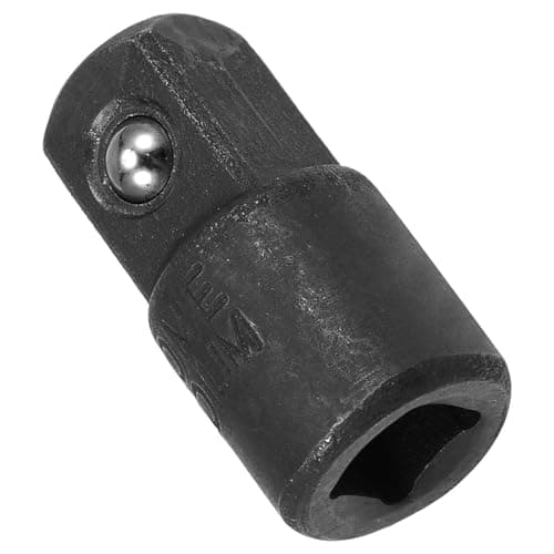 Image of TA-VIGOR 1/4 Inch Drive (F) to 3/8 Inch (M) Socket Reducer Adapter, Chrome Vanadium Steel Cr-V Impact Grade Converter with Spring Ball Detent, Black