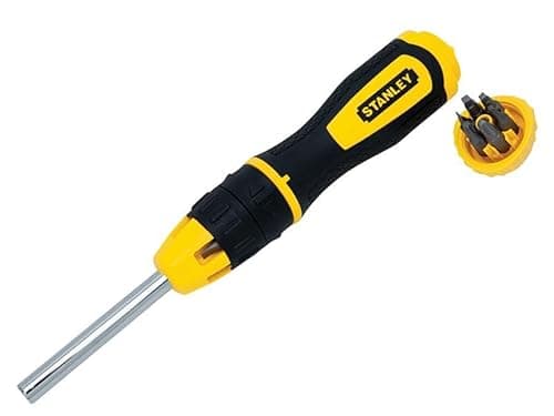 Image of STANLEY 068010 MULTIBIT RATCHET SCREWDRIVER &10 BITS Qty 1