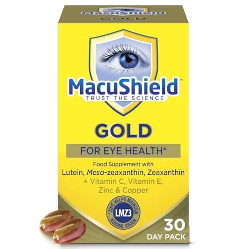 Image of MacuShield Gold – 30-Day Pack, Eye Health Supplement* with Lutein, Zeaxanthin and Meso-zeaxanthin, as Well as Zinc which Helps Support Normal Vision