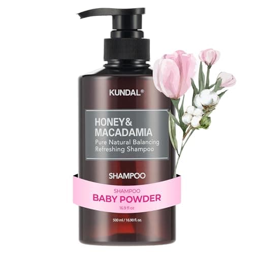 Image of Honey & Macadamia, Shampoo, Baby Powder, 16.9 fl oz (500 ml), Kundal
