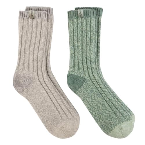 Image of totes toasties® Ladies Chunky Twist Wool Boot Socks (Twin Pack)