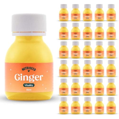 Image of Nutriseed Ginger Shots (30 x 60ml) - 100% Natural Ingredients Freshly Cold Pressed, Ginger Shots Flash Frozen and Delivered, Rich in Vitamin C, helps Boost Immunity & Provide Instant Energy