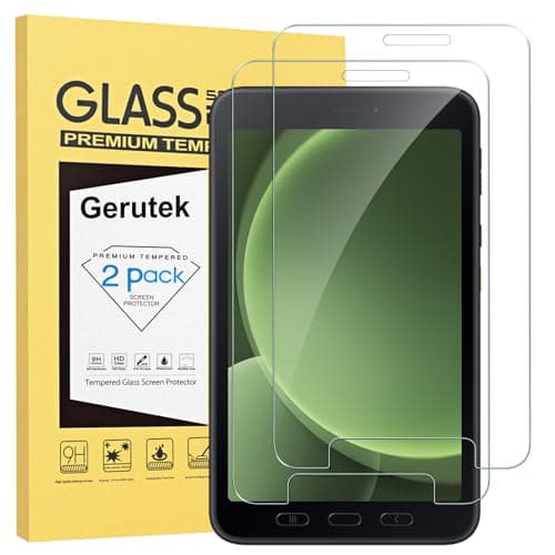 Image of Gerutek 2-Pack Screen Protector for Samsung Galaxy Tab Active 5/Tab Active 3 [Tempered Glass] [Ultra Clear] [Anti Scratch] [Bubble-Free] [[9H Hardness] for Tab Active 5 Tempered Glass Film