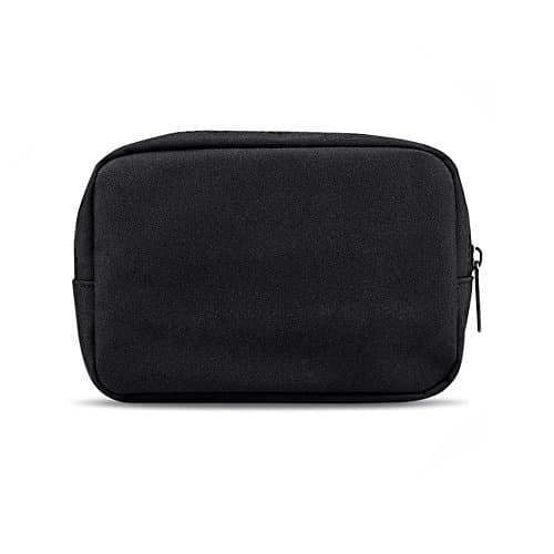 Image of ERCENTURY Universal Electronics/Accessories Soft Carrying Case Bag, Durable & Light-weight,Suitable for Out-going, Business, Travel and Cosmetics Kit (Black-Small)