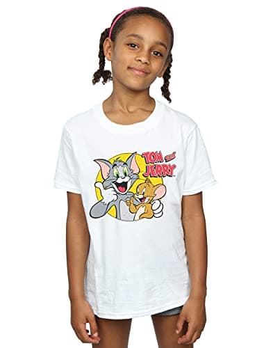 Image of Absolute Cult Tom and Jerry Girls Thumbs Up T-Shirt White 7-8 Years