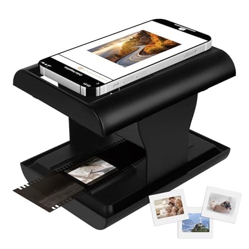 Image of TCNEWCL 35 mm Negative Slide Scanner, Mobile Film Scanner for Converting Old Slides into Digital Pictures, Portable and Foldable Film Scanner with LED Light