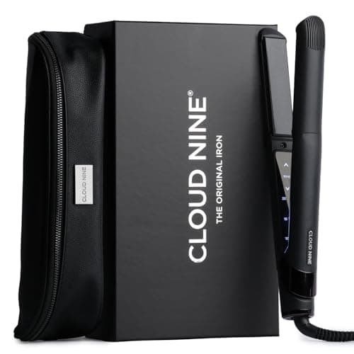 Image of CLOUD NINE The Original Iron Black | Hair Straighteners for Women | Professional Ceramic Hair Straightener Giftset | 11 Temperature Settings 100–200°C | Revive Mode | Frizz Control