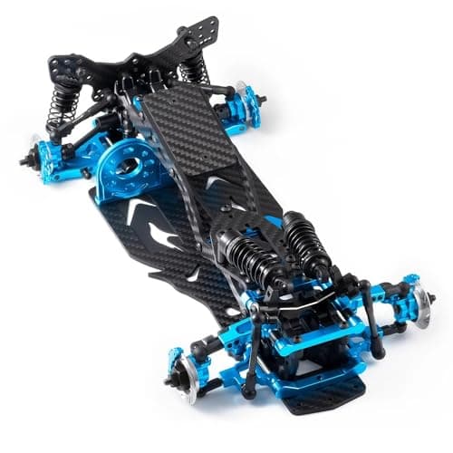 Image of UYTRECH RC Repair Parts For Sakura D5 1/10 Metal CF Chassis Frame Assembled Set MR Middle Engine Rear Drive Upgrade Parts Accessories Replace(Type B)