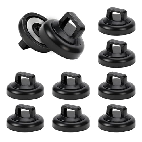 Image of Magnet Zip Tie Mount Clips with Nylon Cable Ties, 19mm Multipurpose Wire Cable Holder for Home Office Marine Electrical Wiring (10,Black)