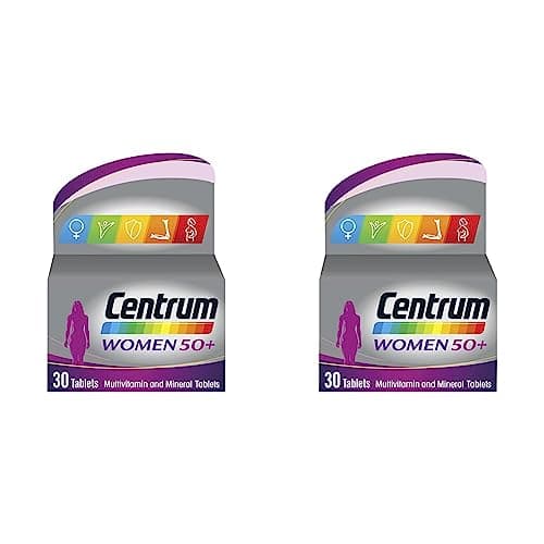 Image of Centrum Women 50+ Multivitamin & Mineral Tablets, 24 Essential nutrients Including Vitamin D, Complete Multivitamin Tablets, 30 Tablets (Pack of 2)
