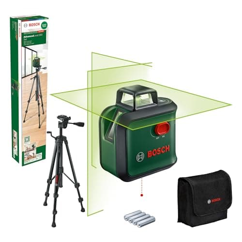 Image of Bosch Cross line Laser AdvancedLevel 360 with Premium Tripod (3 Laser Lines incl. 360° for Alignment Throughout the Entire Room, in Cardboard Box)