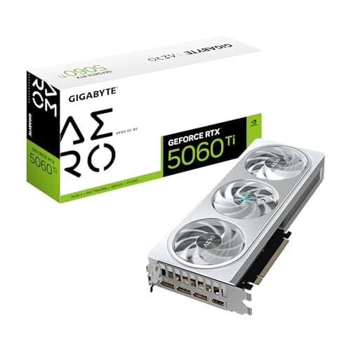 Image of Gigabyte GeForce RTX 5060 Ti AERO OC 8G Graphics Card - 8GB GDDR7, 128Bit, PCI-E 5.0, 2647MHz Core Frequency, 3X DisplayPort, 1x HDMI, GV-N506TAERO OC-8GD