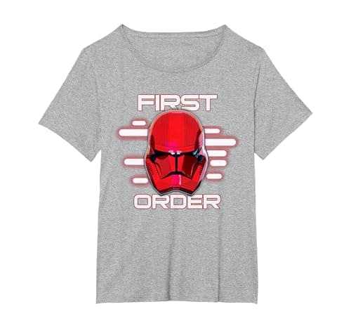 Image of Star Wars Rise of Skywalker First Order Sith Trooper T-Shirt, Women's Plus, Heather Grey, 4X