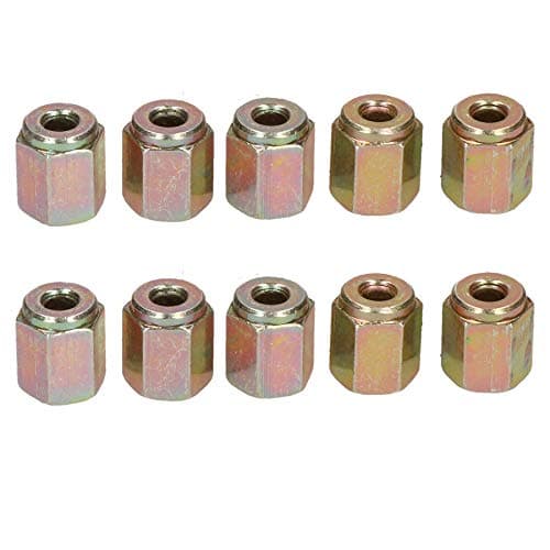 Image of Steel Female Brake Pipe Union Fittings 10mm x 1mm for 3/16" Brake Pipe 10pc