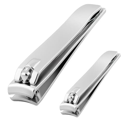 Image of SS INSTRUMENTX 2 Pcs Nail Clippers Set, Heavy Duty Stainless Steel Nail Clippers for Fingernails & Toenails, Sharp, Durable Nail Cutter for Men & Women, Precise & Comfortable Nail Cutting Tool