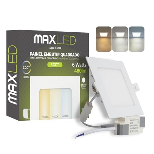 Image of Maxled Light is Led! 6W Square Recessed Ceiling Flat Panel 400lm Down Light Ultra Slim Lamp Warm White 3000K Neutral 4000K Cool 6000K Aluminum IP44 Spotlights for Home Kitchen Bathroom No Dimmable