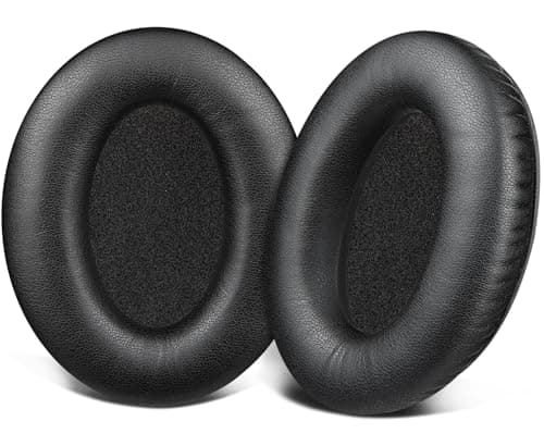 Image of SOULWIT Protein Leather Replacement Ear Pads for Bose Aviation X A10/A20 Headset, EarPads Cushions with High-Density Noise Isolation Foam (Black)