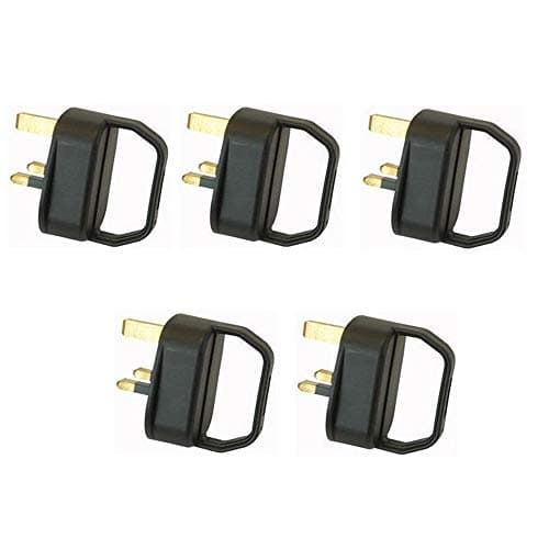 Image of Easy Pull Mains Plug Top 13amp Fused with a Handle - Arthritis/Disability/weak Grip/Elderly (5, Black)
