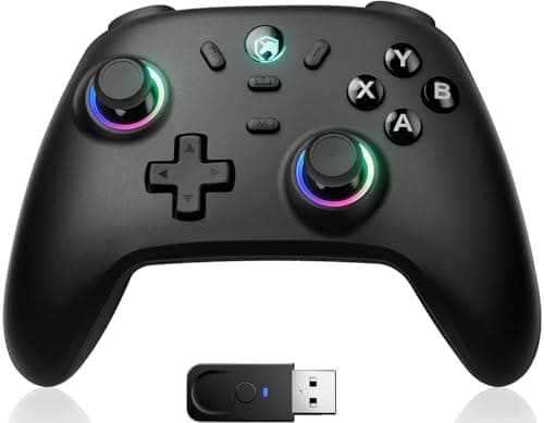 Image of ECHTPower Wireless PC Gaming Controller - Hall Effect Joystick, 2.4G & Wired 1000Hz Polling Rate, 800mAh Battery, Adjustable Turbo/Vibration - for PC/Switch/iOS/Android