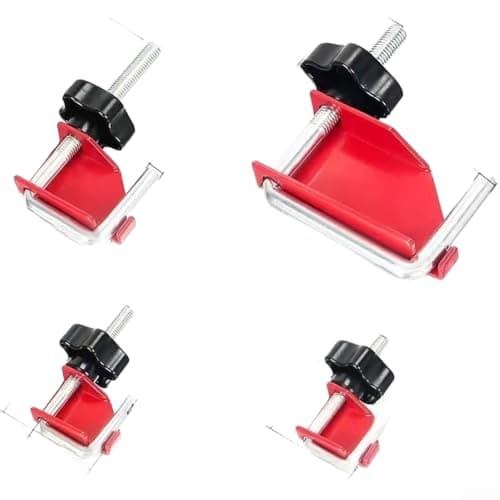 Image of 4pcs Clamp Set for Brake Pipe Pinch Tool Use with Automotive Fuel Vacuum Brake Heater and Transmission Hose Lines (Red)